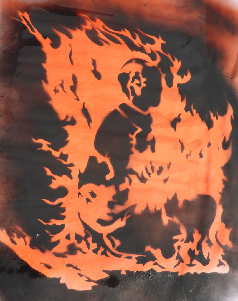 Flame-monk-stencil